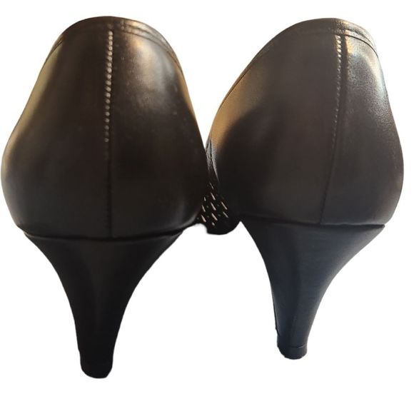 Naturalizer Shoes Heels Leather Open Toe Women's Black Size 7.5 Medium - Picture 10 of 15